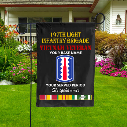 197TH LIGHT INFANTRY BRIGADE DOUBLE-SIDED PRINTED 12"x18" GARDEN FLAG