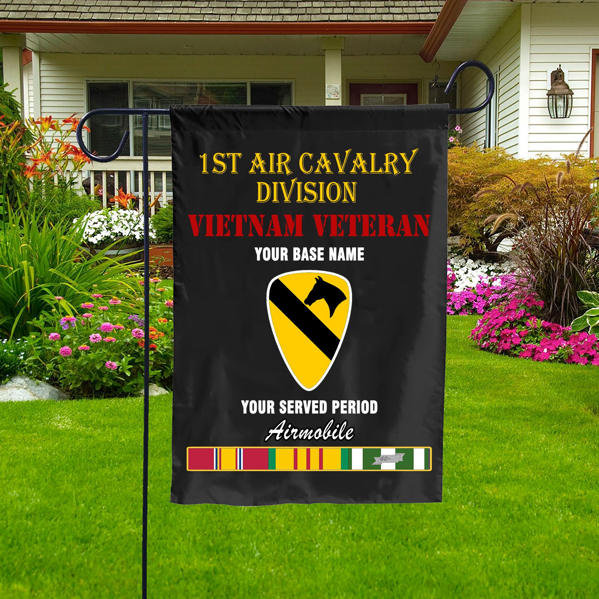 1ST AIR CAVALRY DIVISION DOUBLE-SIDED PRINTED 12"x18" GARDEN FLAG