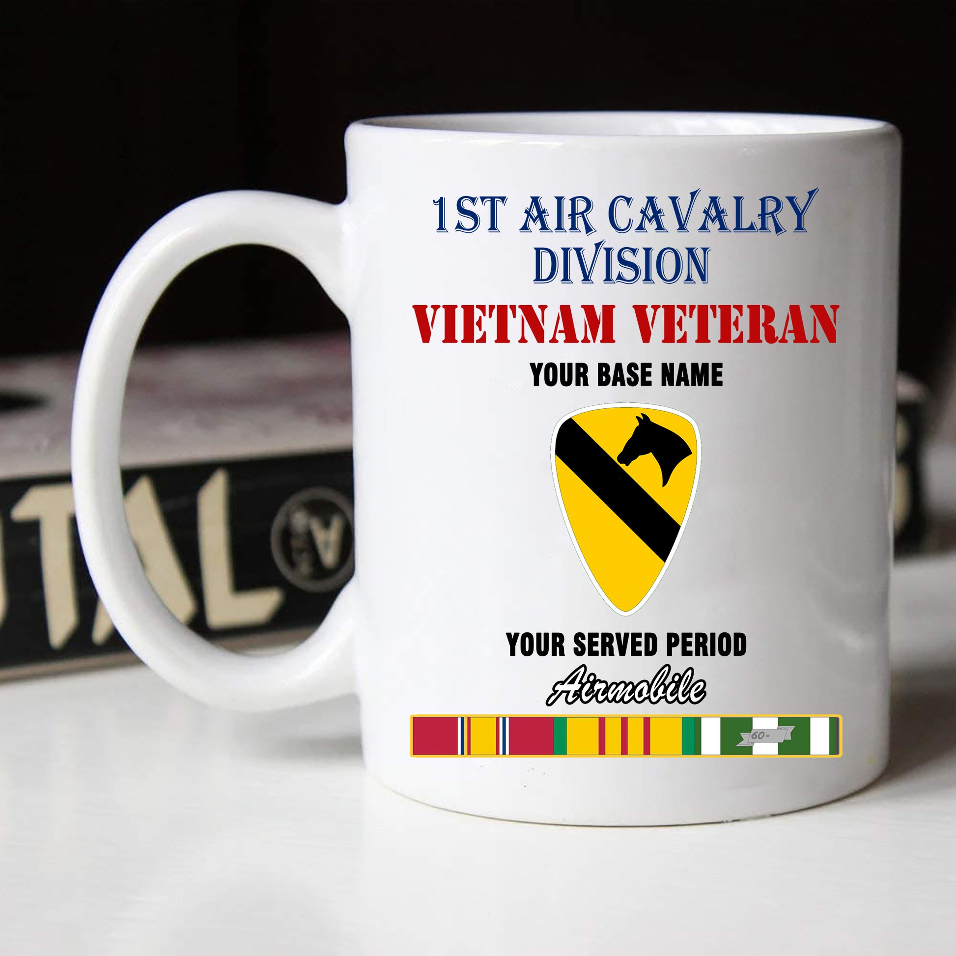 1ST AIR CAVALRY DIVISION BLACK WHITE 11oz 15oz COFFEE MUG