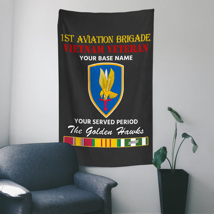 1ST AVIATION BRIGADE WALL FLAG VERTICAL HORIZONTAL 36 x 60 INCHES WALL FLAG