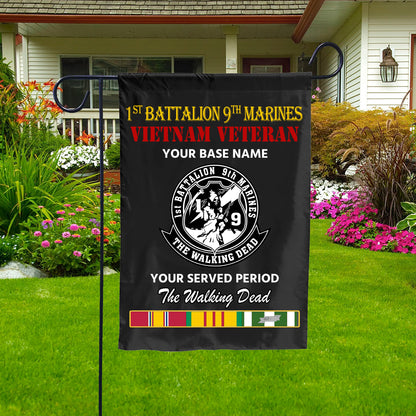 1ST BATTALION 9TH MARINES DOUBLE-SIDED PRINTED 12"x18" GARDEN FLAG