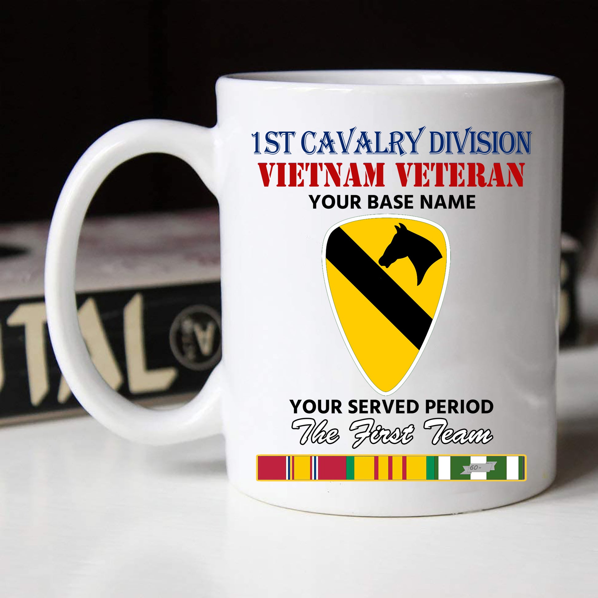 1ST CAVALRY DIVISION BLACK WHITE 11oz 15oz COFFEE MUG