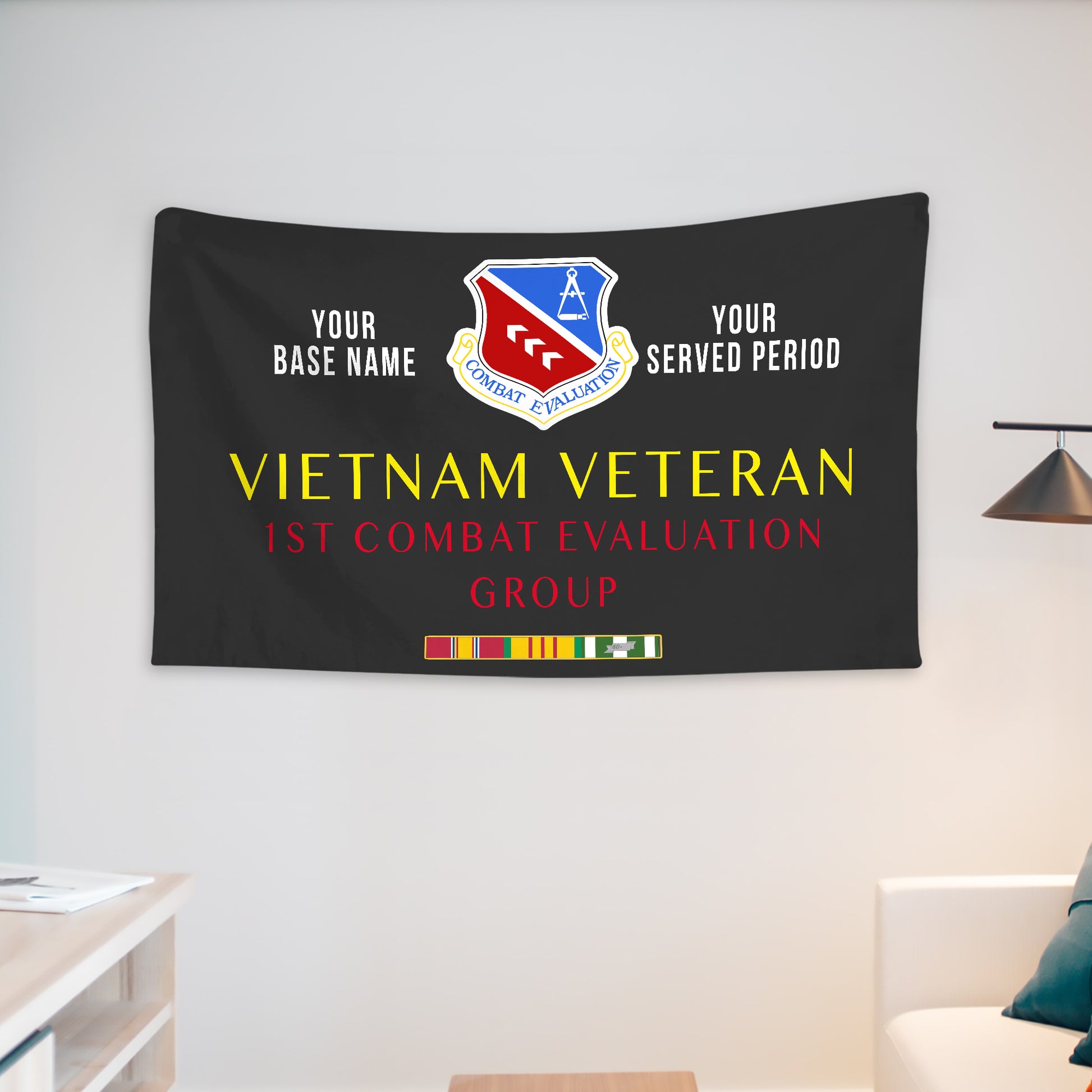 1ST COMBAT EVALUATION GROUP WALL FLAG VERTICAL HORIZONTAL 36 x 60 INCHES WALL FLAG