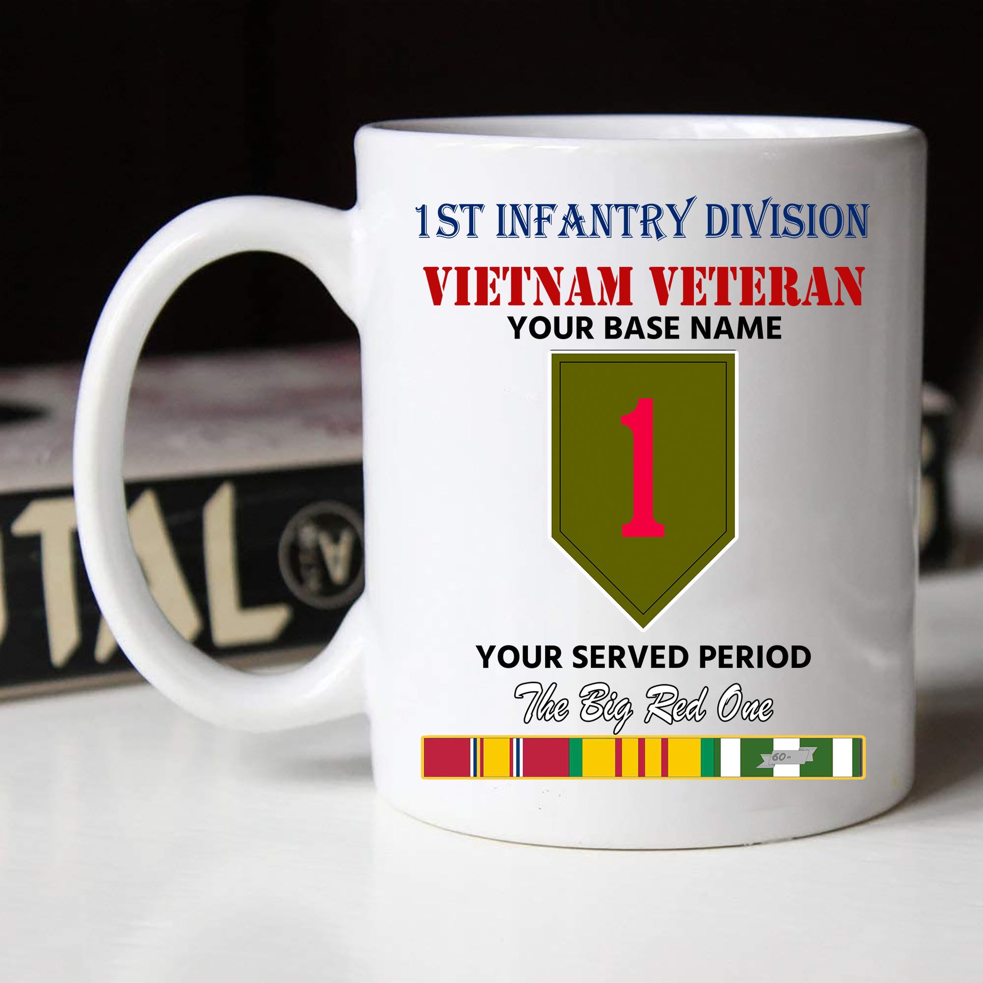 1ST INFANTRY DIVISION BLACK WHITE 11oz 15oz COFFEE MUG