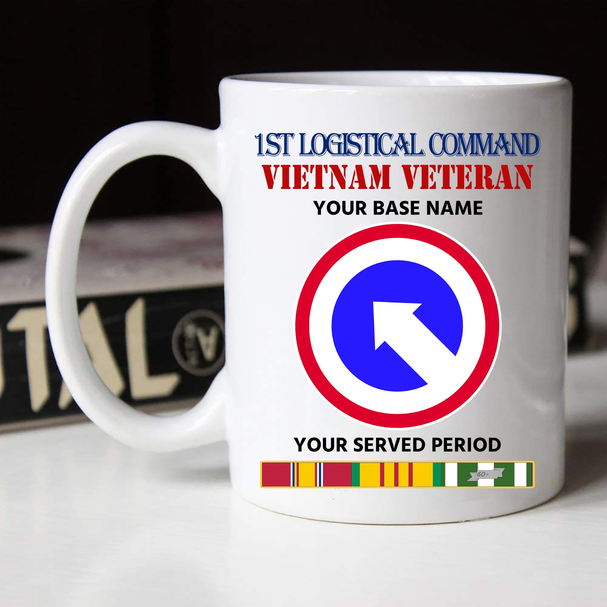 1ST LOGISTICAL COMMAND BLACK WHITE 11oz 15oz COFFEE MUG