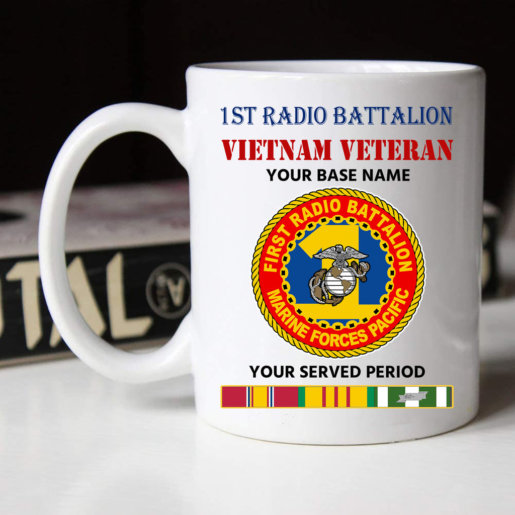 1ST RADIO BATTALION BLACK WHITE 11oz 15oz COFFEE MUG