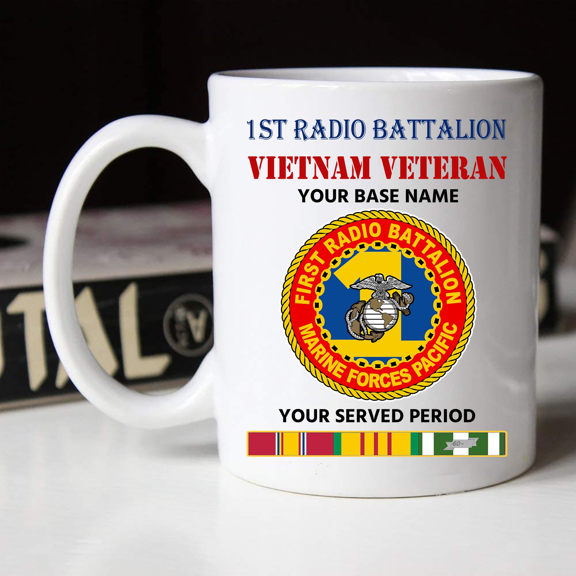 1ST RADIO BATTALION BLACK WHITE 11oz 15oz COFFEE MUG