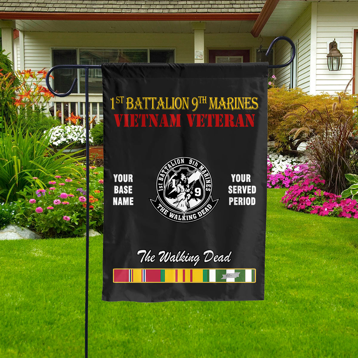 1ST BATTALION 9TH MARINES - Double Sided 30"x40" Flag