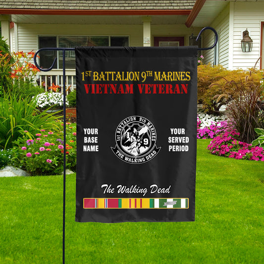 1ST BATTALION 9TH MARINES - Double Sided 30"x40" Flag