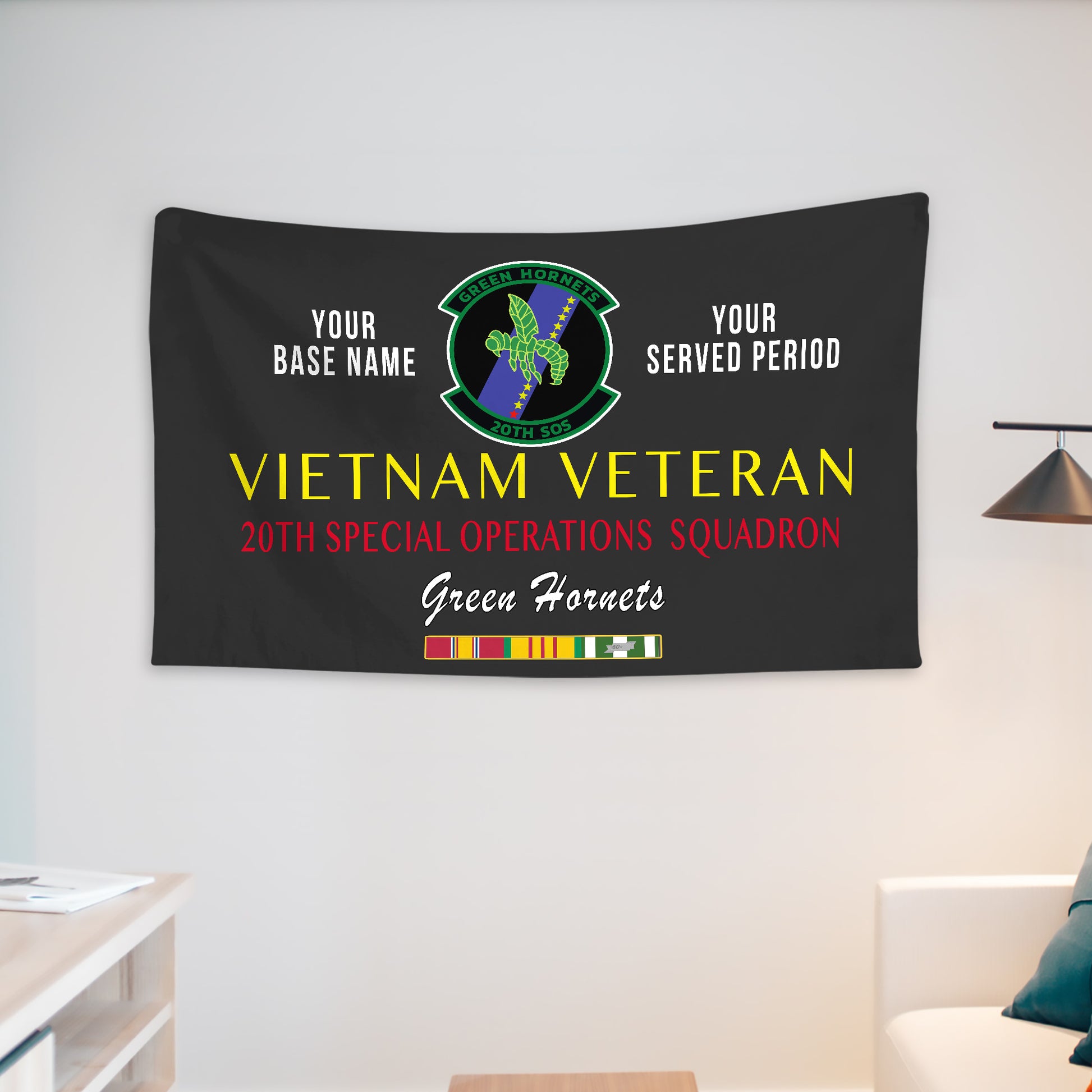 20TH SPECIAL OPERATIONS SQUADRON WALL FLAG VERTICAL HORIZONTAL 36 x 60 INCHES WALL FLAG