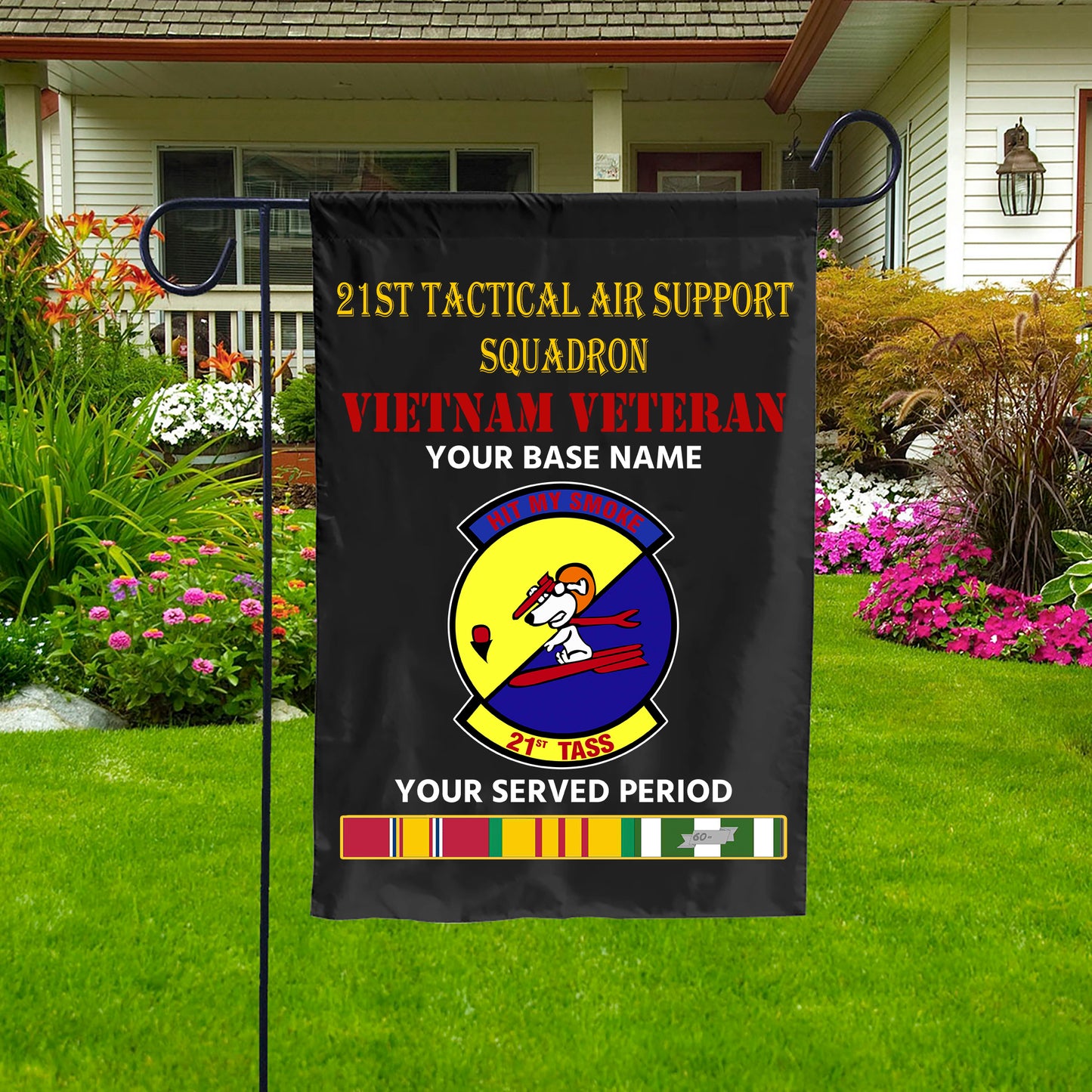 21ST TACTICAL AIR SUPPORT SQUADRON DOUBLE-SIDED PRINTED 12"x18" GARDEN FLAG