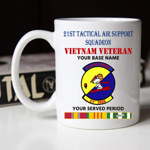 21ST TACTICAL AIR SUPPORT SQUADRON BLACK WHITE 11oz 15oz COFFEE MUG