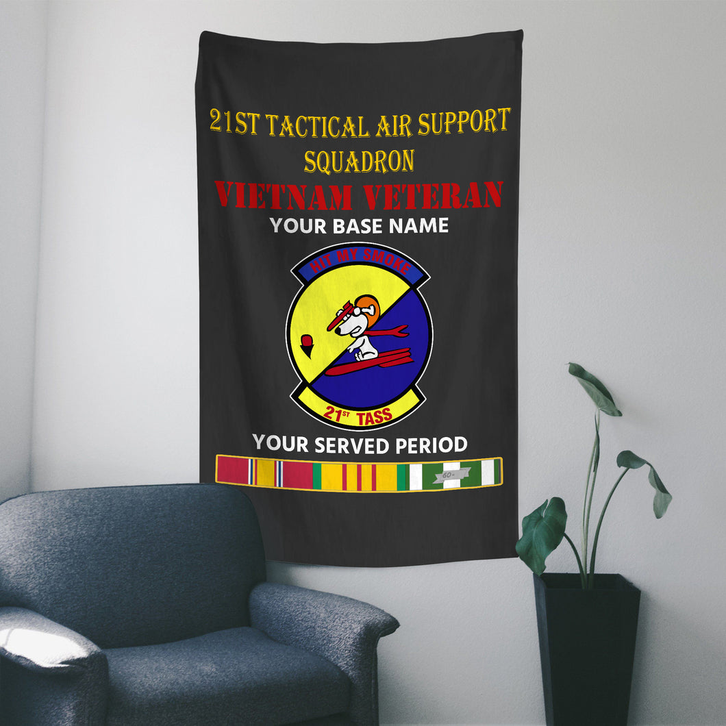 21ST TACTICAL AIR SUPPORT SQUADRON WALL FLAG VERTICAL HORIZONTAL 36 x 60 INCHES WALL FLAG