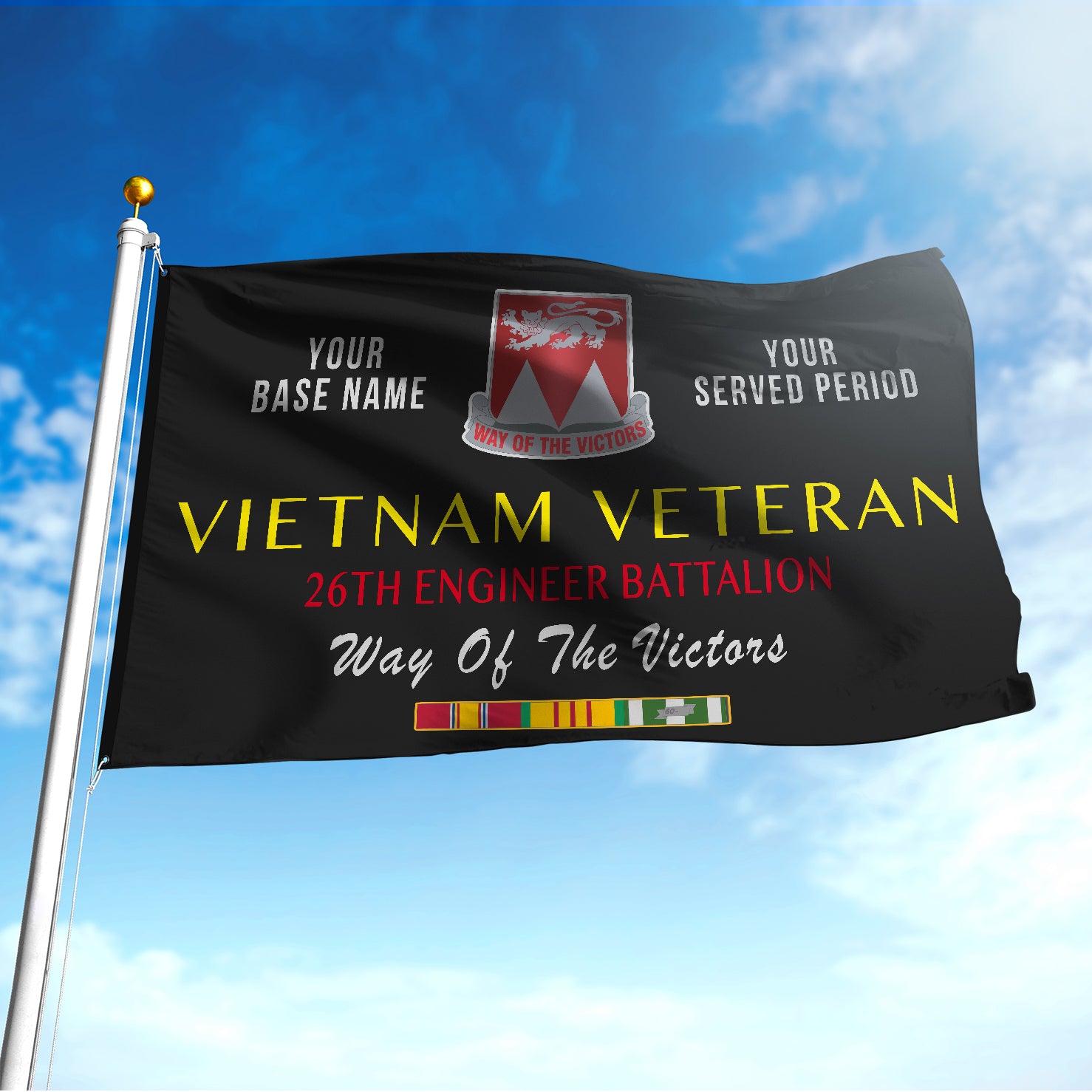 26TH ENGINEER BATTALION FLAG DOUBLE-SIDED PRINTED 30"x40" FLAG