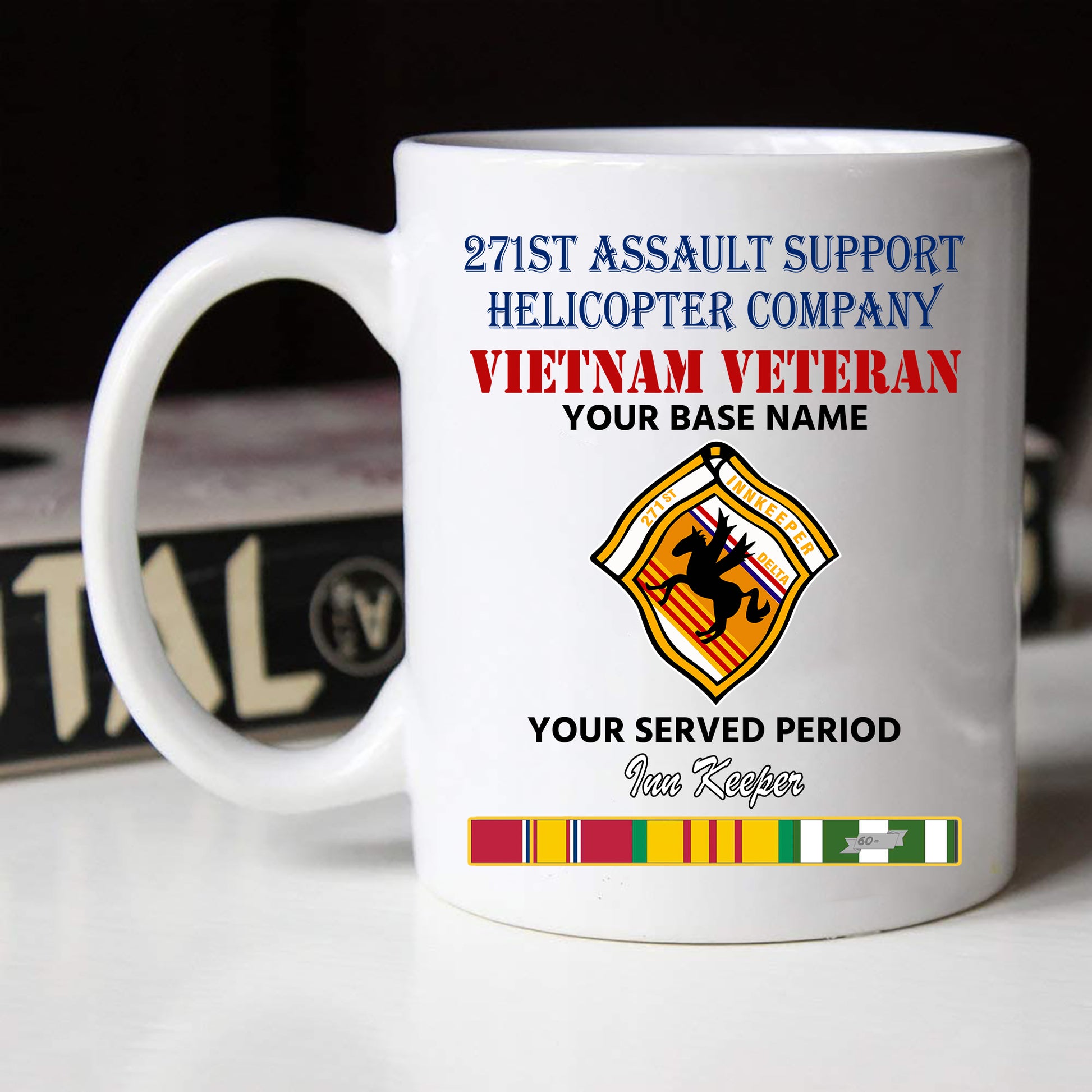 271ST ASSAULT SUPPORT HELICOPTER BLACK WHITE 11oz 15oz COFFEE MUG