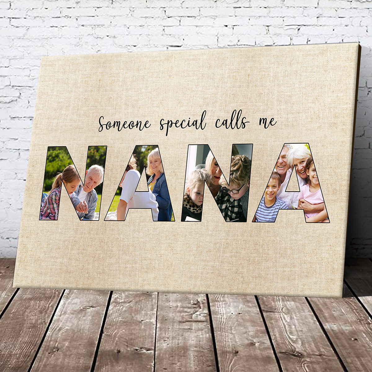 Someone Special Calls Me GRANDMA/GRANDPA - Custom Name Photo Canvas, Poster