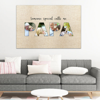 Someone Special Calls Me GRANDMA/GRANDPA - Custom Name Photo Canvas, Poster