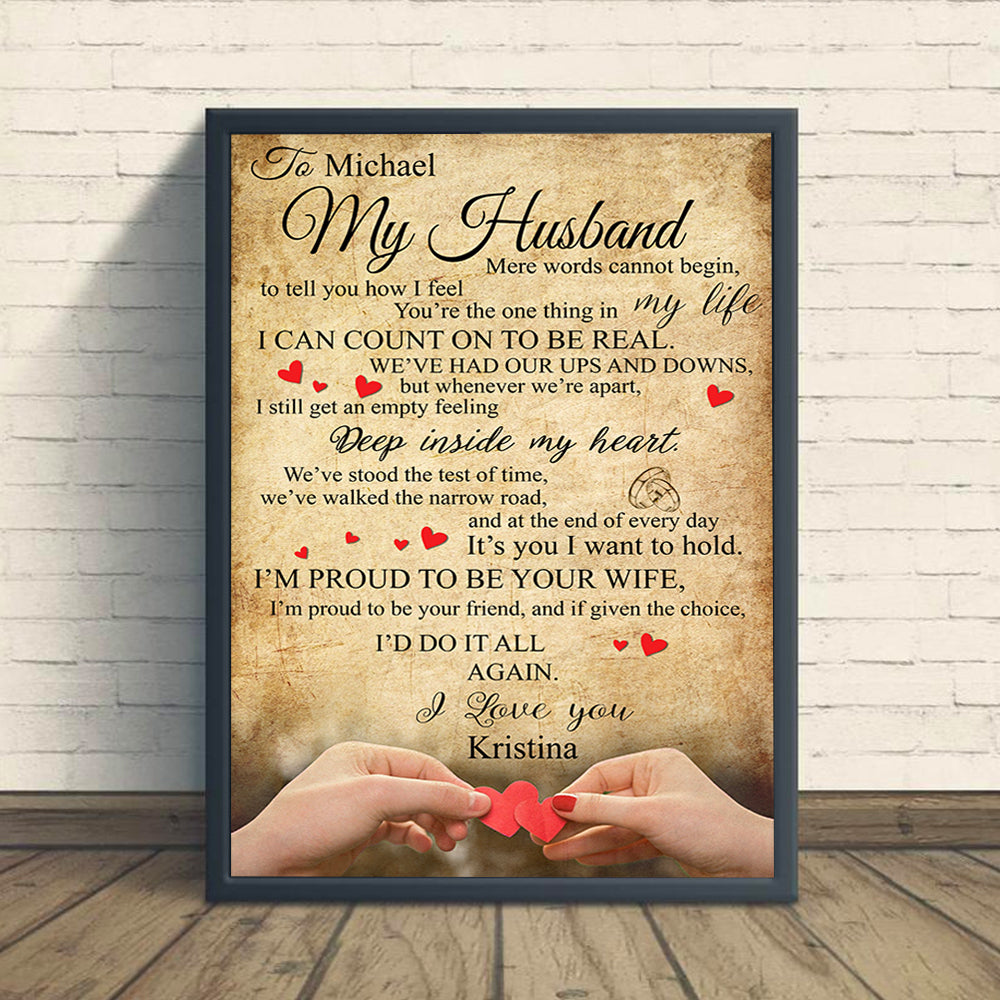 Personalize Perfect Gift For Husband - Premium Canvas, Poster