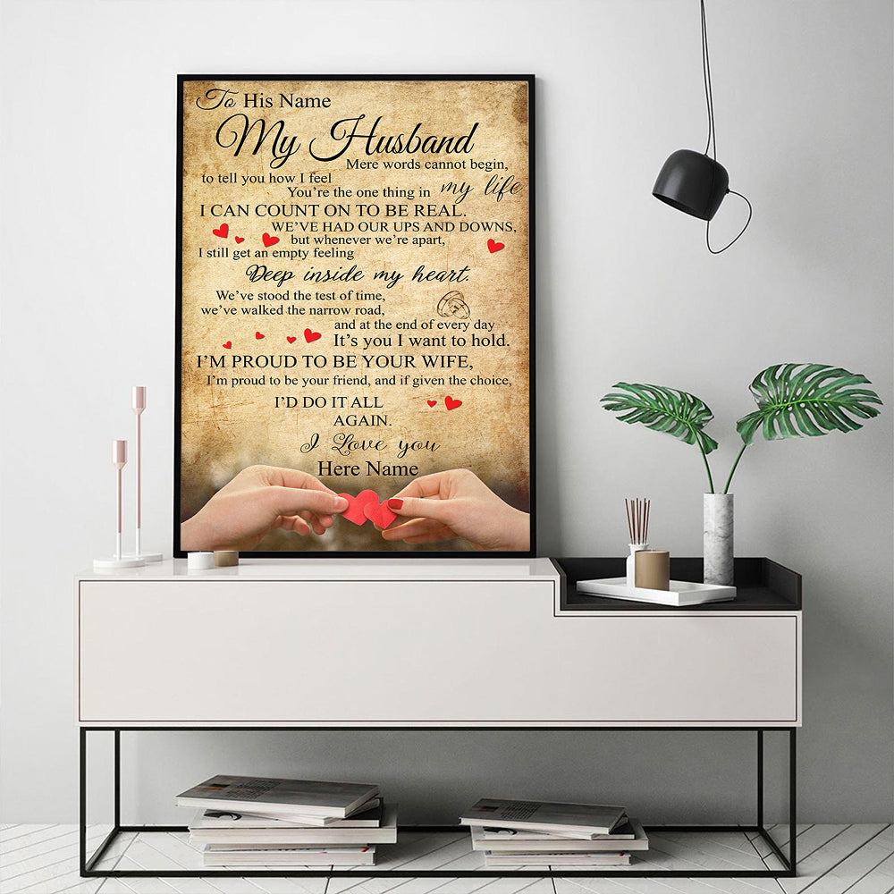Personalize Perfect Gift For Husband - Premium Canvas, Poster