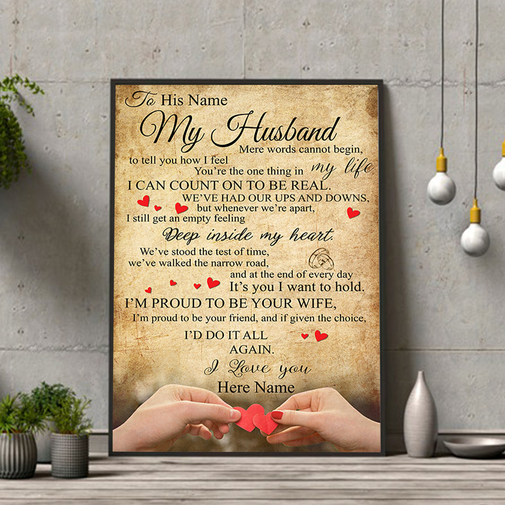 Personalize Perfect Gift For Husband - Premium Canvas, Poster