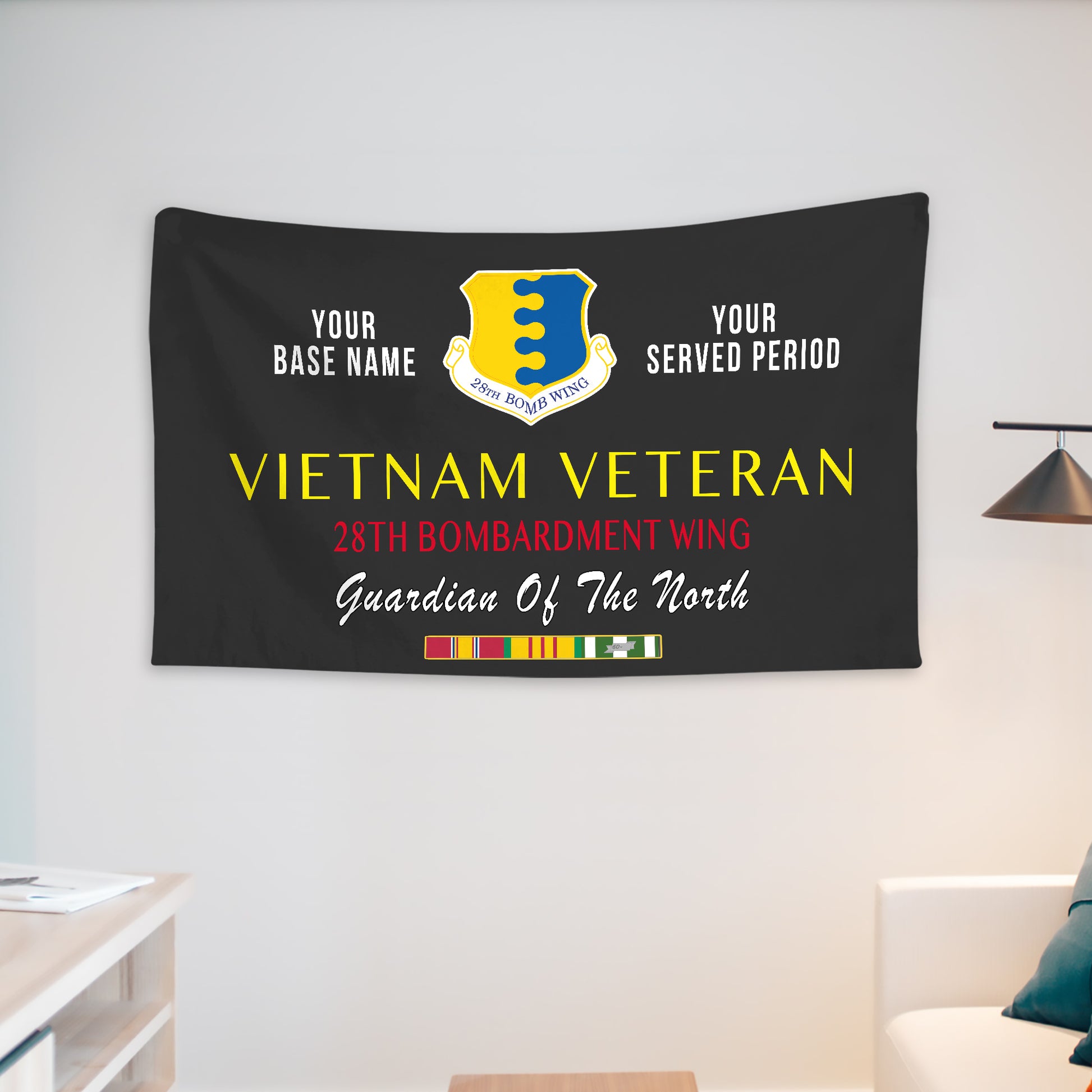 28TH BOMBARDMENT WING WALL FLAG VERTICAL HORIZONTAL 36 x 60 INCHES WALL FLAG