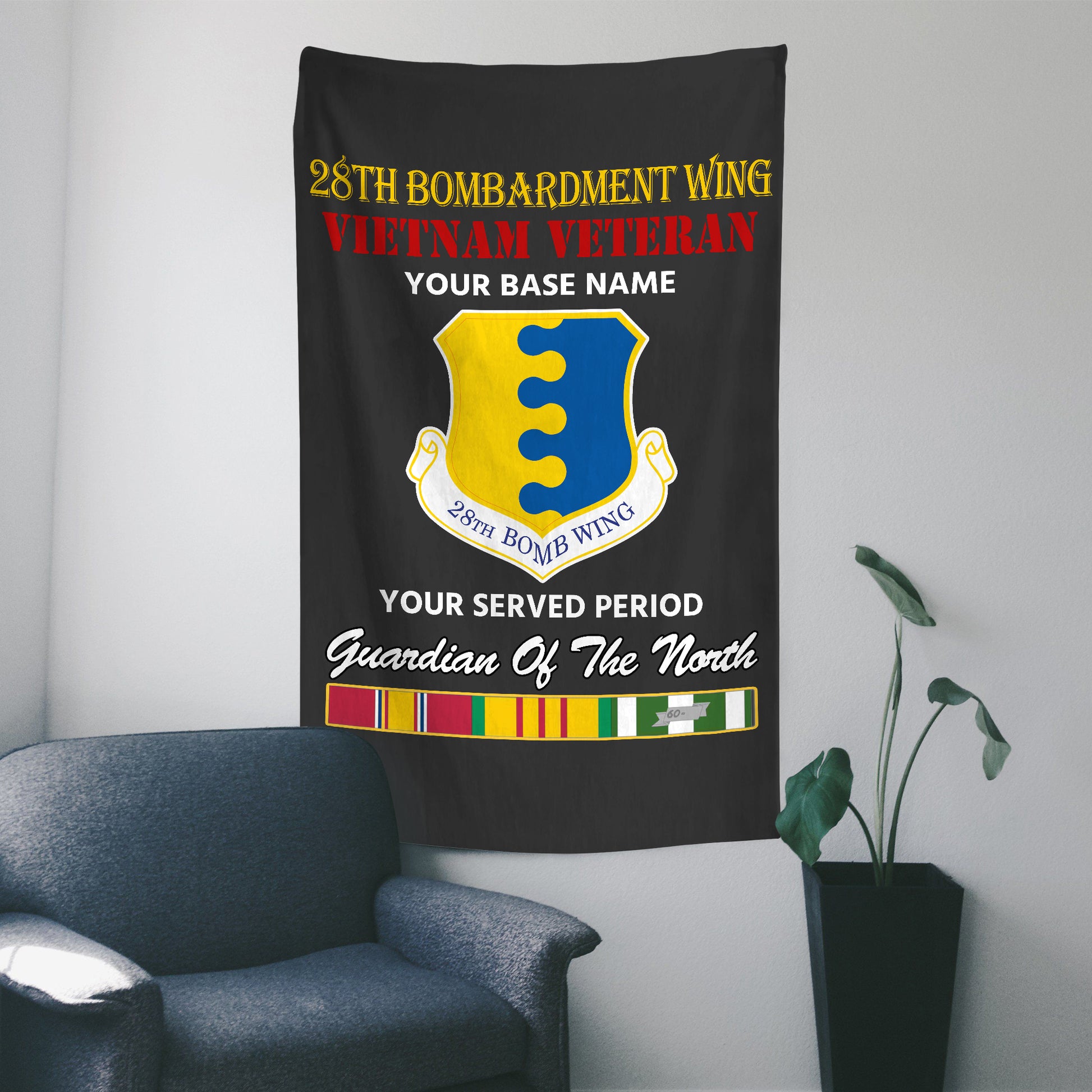 28TH BOMBARDMENT WING WALL FLAG VERTICAL HORIZONTAL 36 x 60 INCHES WALL FLAG