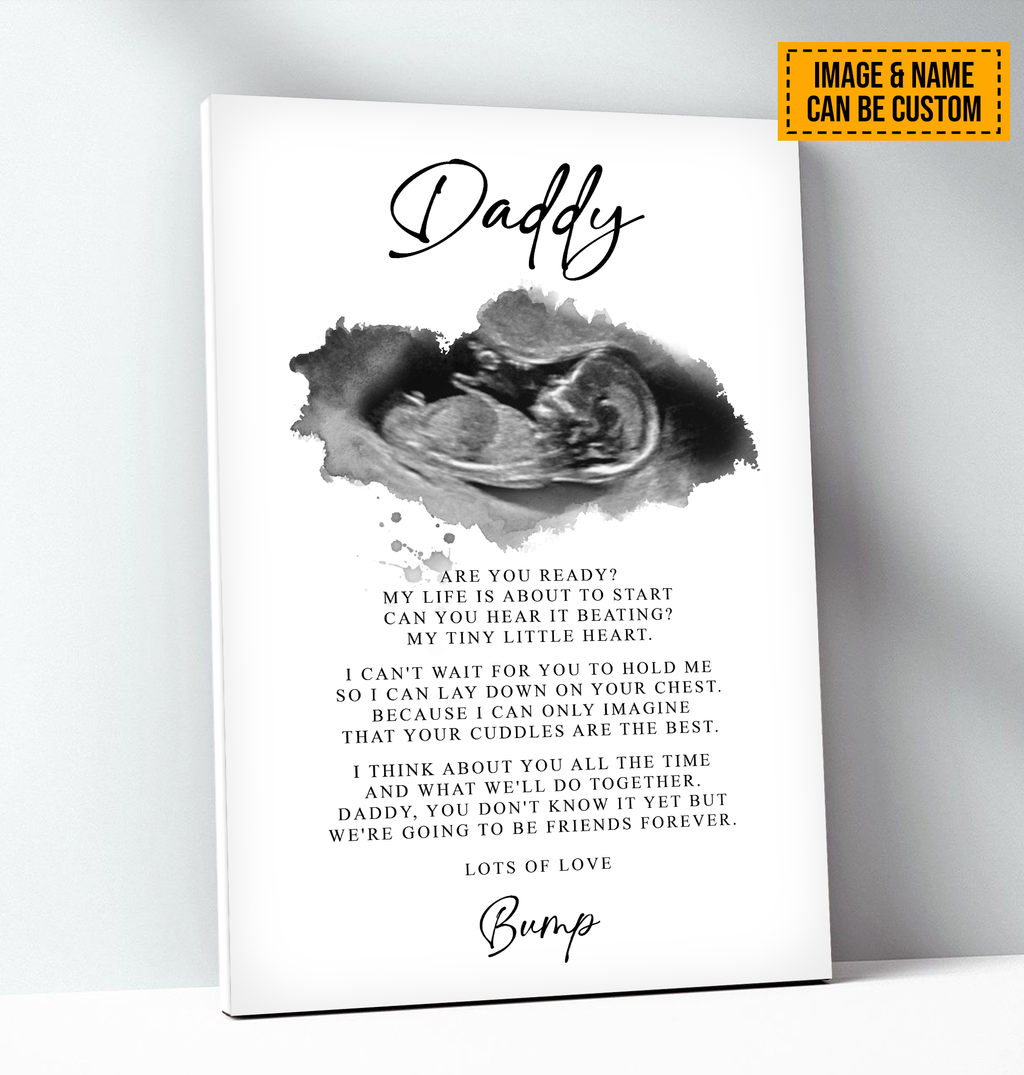 Watercolor Ultrasound Art Print - Daddy To Be Gifts