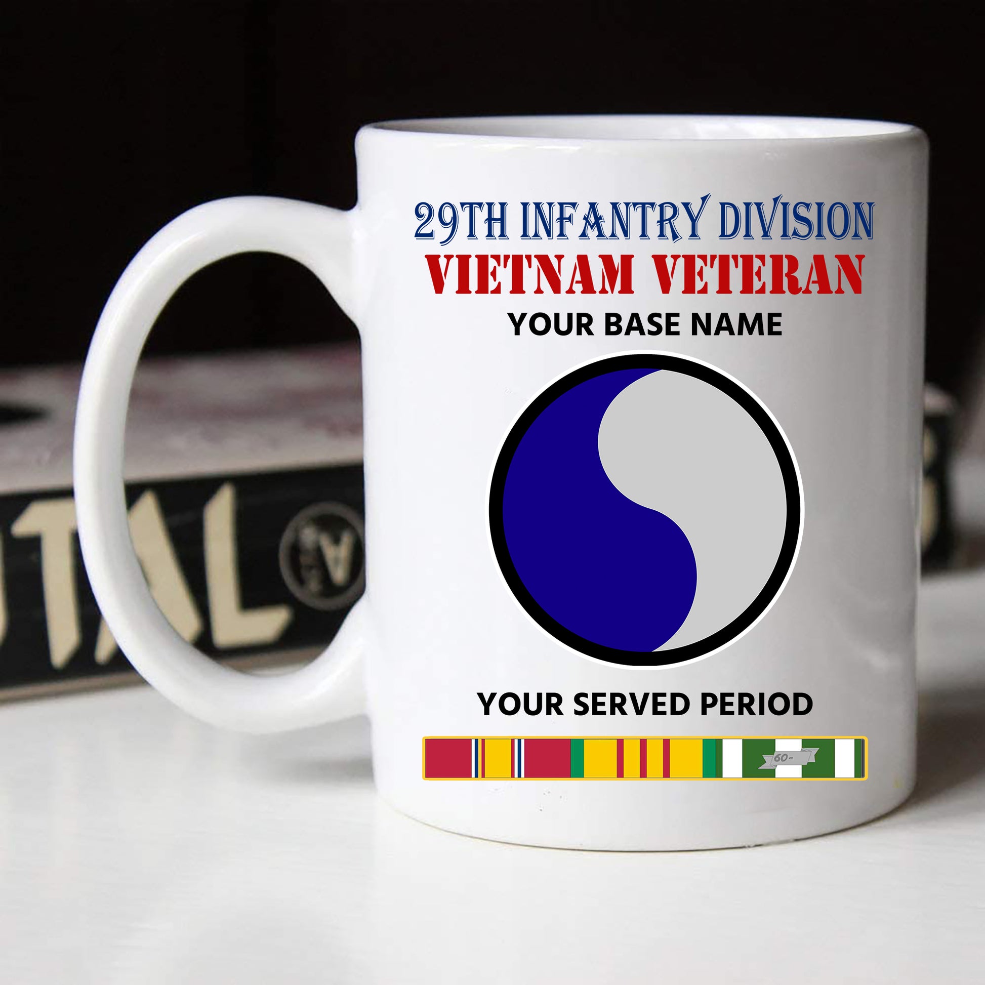 29TH INFANTRY DIVISION BLACK WHITE 11oz 15oz COFFEE MUG