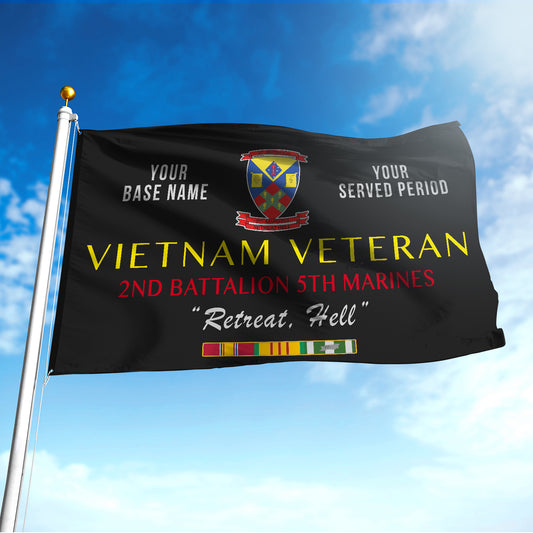 2ND BATTALION 5TH MARINES FLAG DOUBLE-SIDED PRINTED 30"x40" FLAG