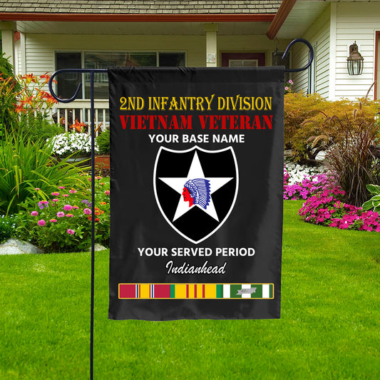 2ND INFANTRY DIVISION DOUBLE-SIDED PRINTED 12"x18" GARDEN FLAG