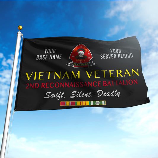 2ND RECONNAISSANCE BATTALION FLAG DOUBLE-SIDED PRINTED 30"x40" FLAG