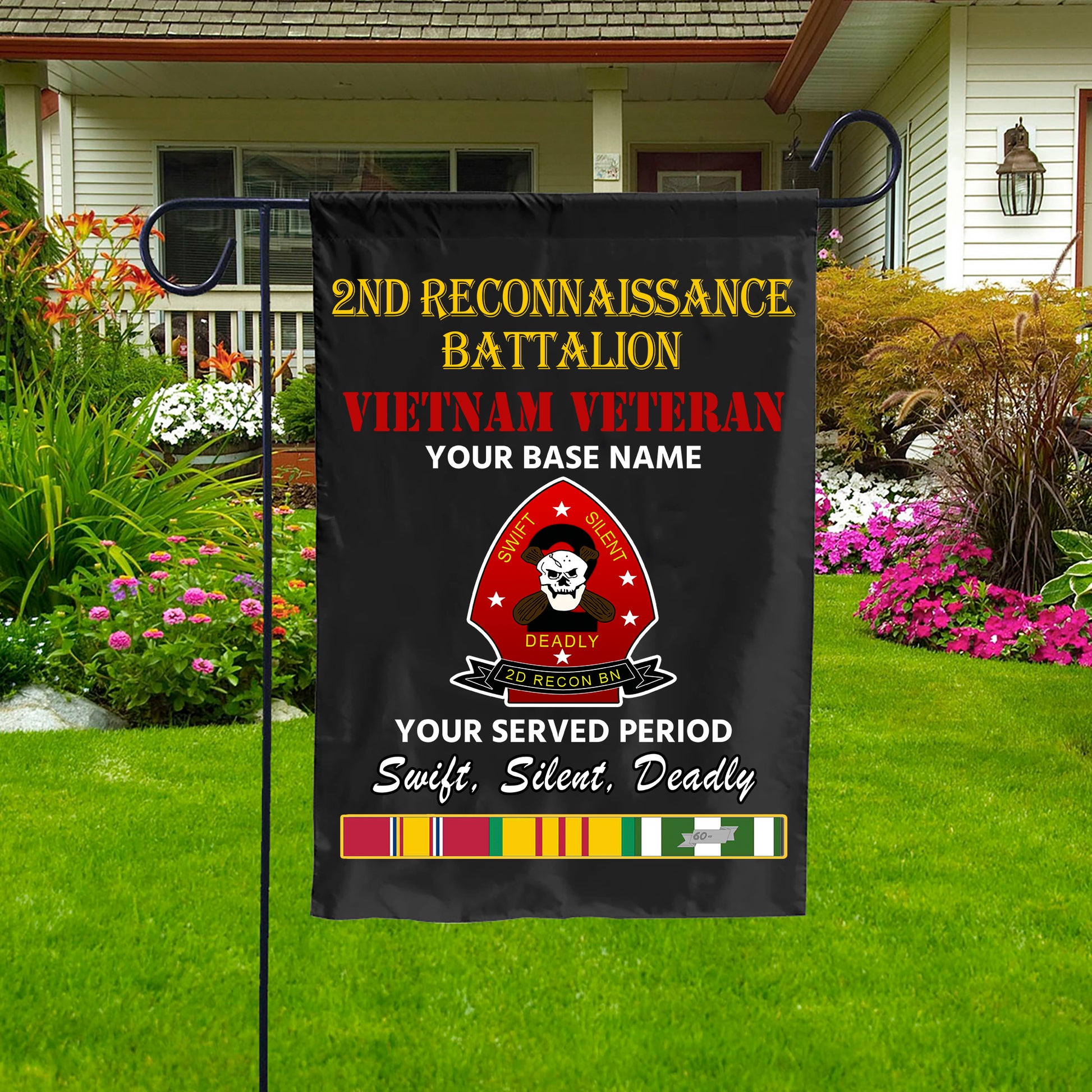 2ND RECONNAISSANCE BATTALION DOUBLE-SIDED PRINTED 12"x18" GARDEN FLAG