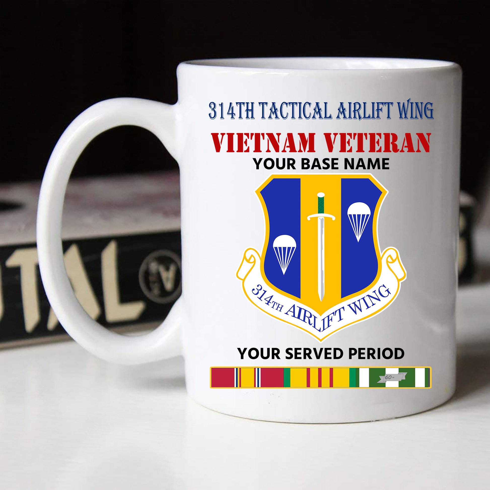 314TH TACTICAL AIRLIFT WING BLACK WHITE 11oz 15oz COFFEE MUG