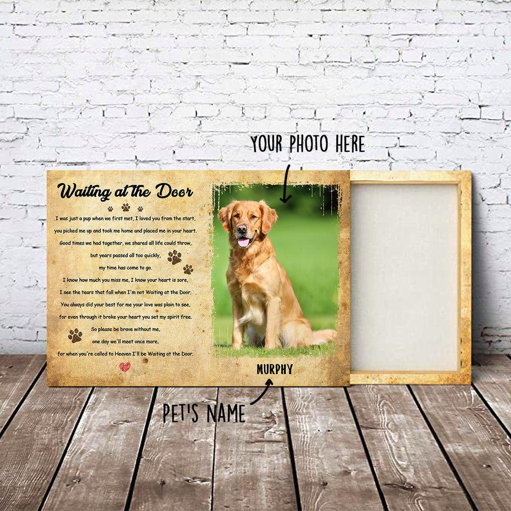 WAITING AT THE DOOR - Personalised Photo Memorial Canvas, Poster