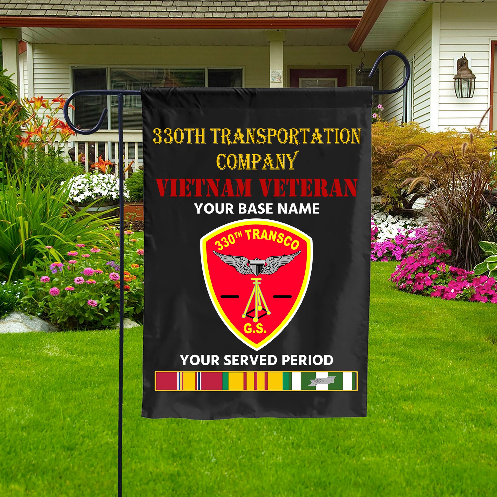 330TH TRANSPORTATION COMPANY DOUBLE-SIDED PRINTED 12"x18" GARDEN FLAG