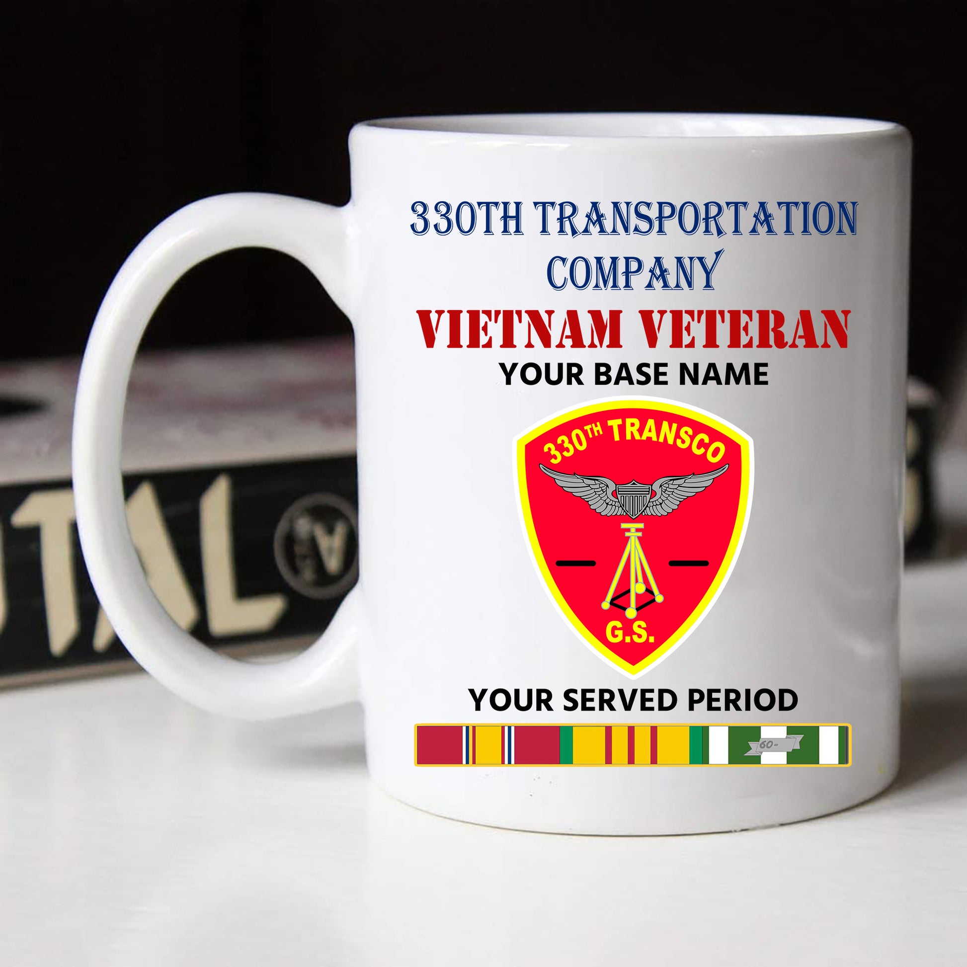 330TH TRANSPORTATION COMPANY BLACK WHITE 11oz 15oz COFFEE MUG