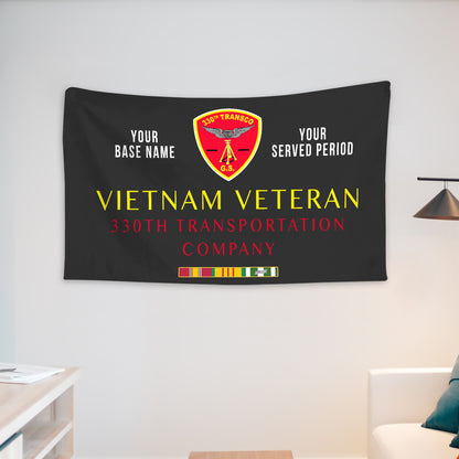 330TH TRANSPORTATION COMPANY WALL FLAG VERTICAL HORIZONTAL 36 x 60 INCHES WALL FLAG
