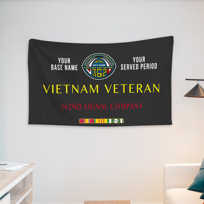 362ND SIGNAL COMPANY WALL FLAG VERTICAL HORIZONTAL 36 x 60 INCHES WALL FLAG