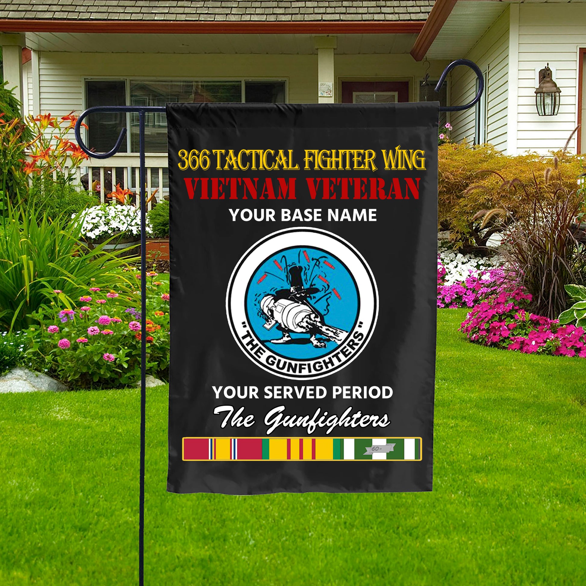 366 TACTICAL FIGHTER WING DOUBLE-SIDED PRINTED 12"x18" GARDEN FLAG