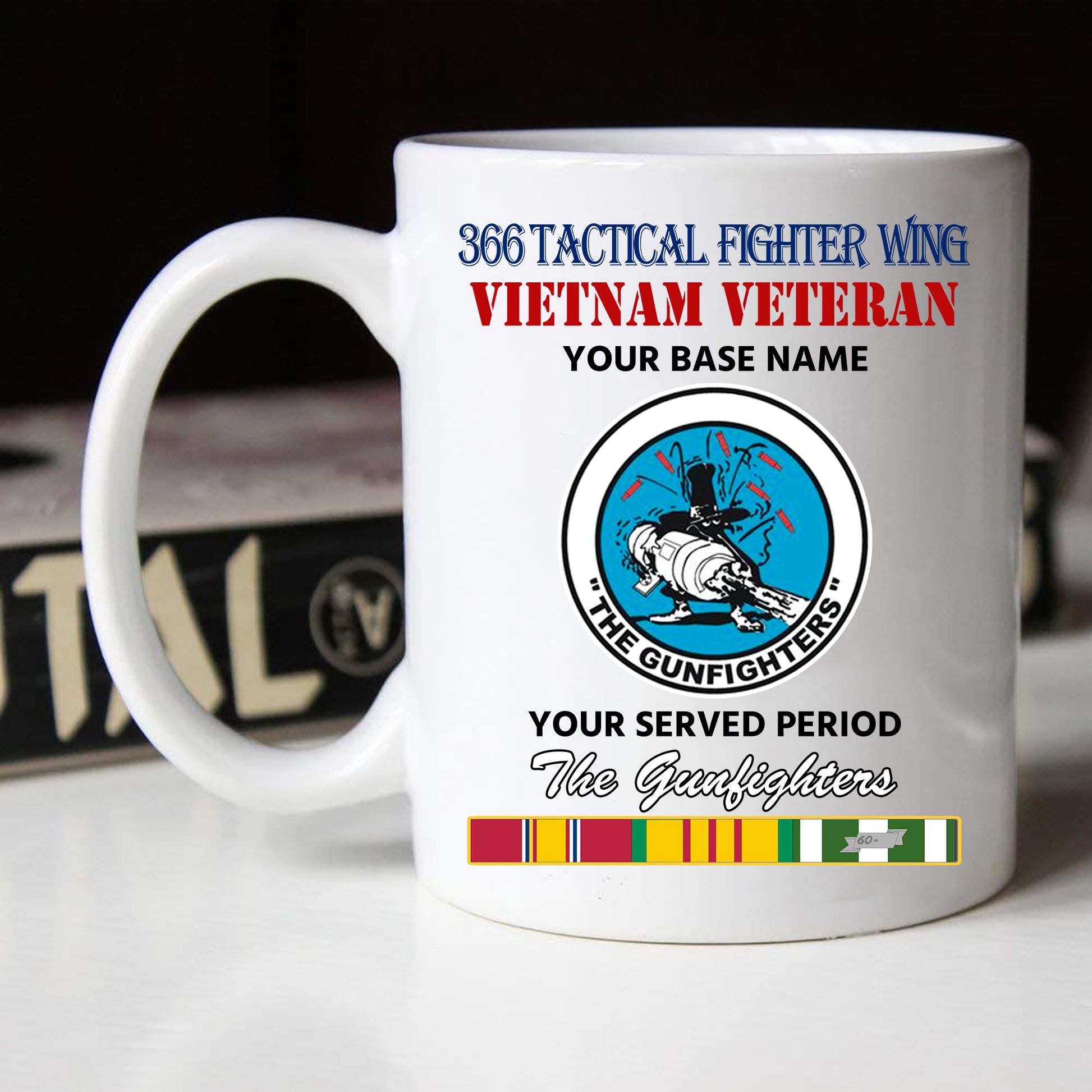 366 TACTICAL FIGHTER WING BLACK WHITE 11oz 15oz COFFEE MUG