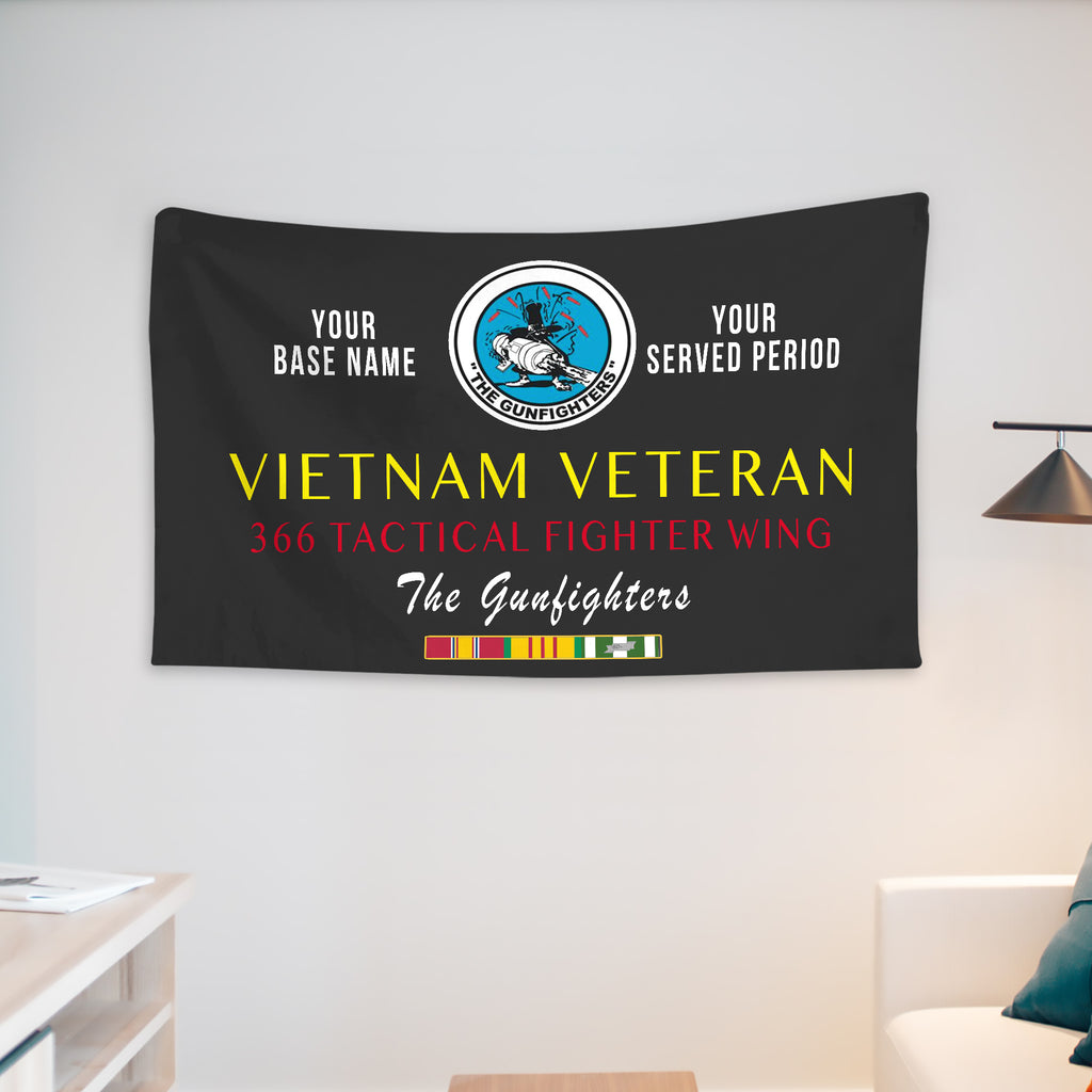 366 TACTICAL FIGHTER WING WALL FLAG VERTICAL HORIZONTAL 36 x 60 INCHES WALL FLAG