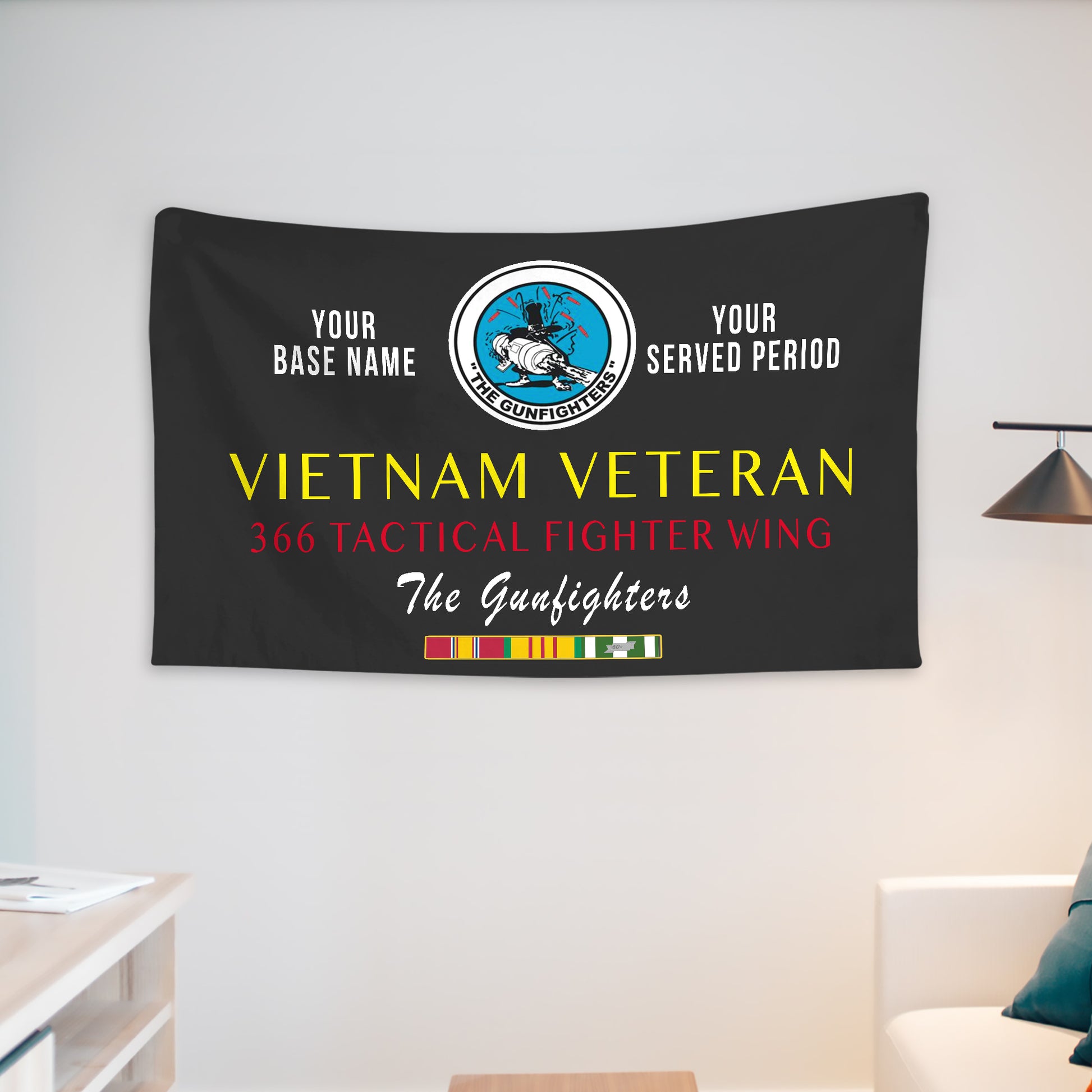 366 TACTICAL FIGHTER WING WALL FLAG VERTICAL HORIZONTAL 36 x 60 INCHES WALL FLAG