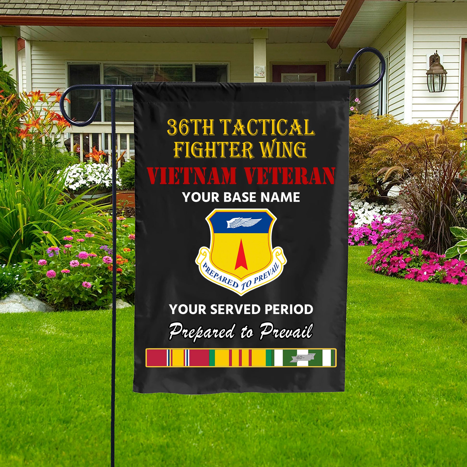 36TH TACTICAL FIGHTER WING DOUBLE-SIDED PRINTED 12"x18" GARDEN FLAG