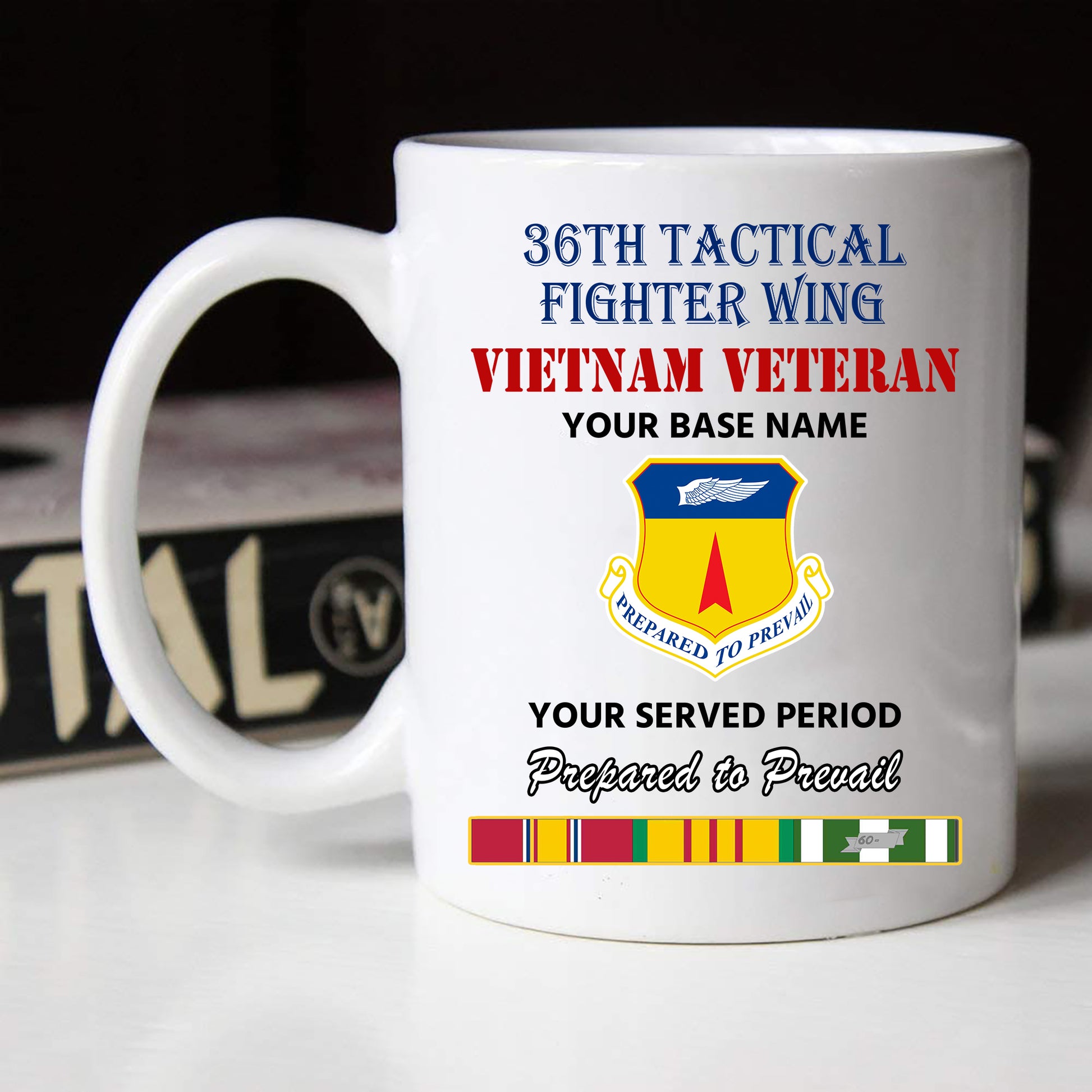 36TH TACTICAL FIGHTER WING BLACK WHITE 11oz 15oz COFFEE MUG