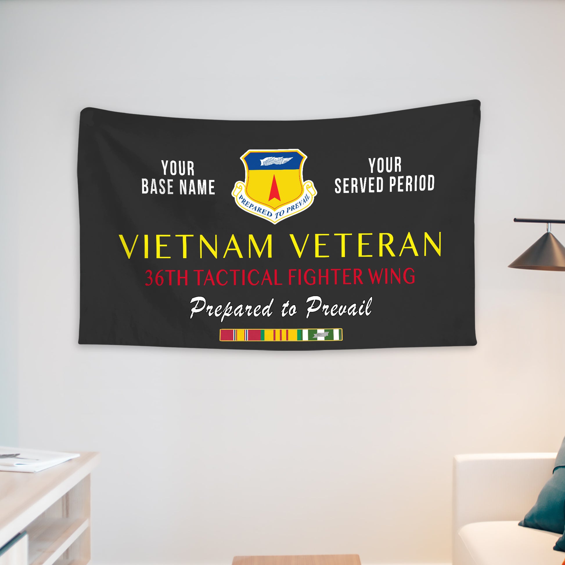 36TH TACTICAL FIGHTER WING WALL FLAG VERTICAL HORIZONTAL 36 x 60 INCHES WALL FLAG