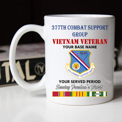 377TH COMBAT SUPPORT GROUP BLACK WHITE 11oz 15oz COFFEE MUG