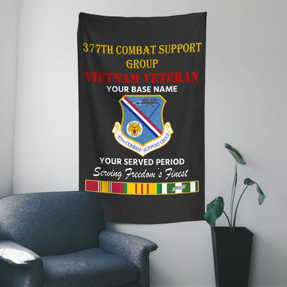 377TH COMBAT SUPPORT GROUP WALL FLAG VERTICAL HORIZONTAL 36 x 60 INCHES WALL FLAG