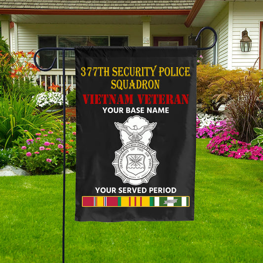 377TH SECURITY POLICE SQUADRON DOUBLE-SIDED PRINTED 12"x18" GARDEN FLAG