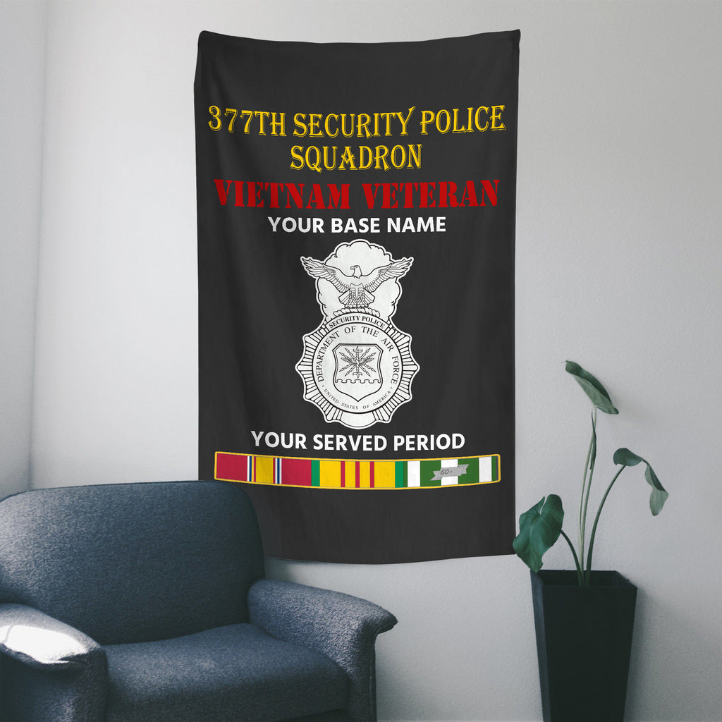 377TH SECURITY POLICE SQUADRON WALL FLAG VERTICAL HORIZONTAL 36 x 60 INCHES WALL FLAG
