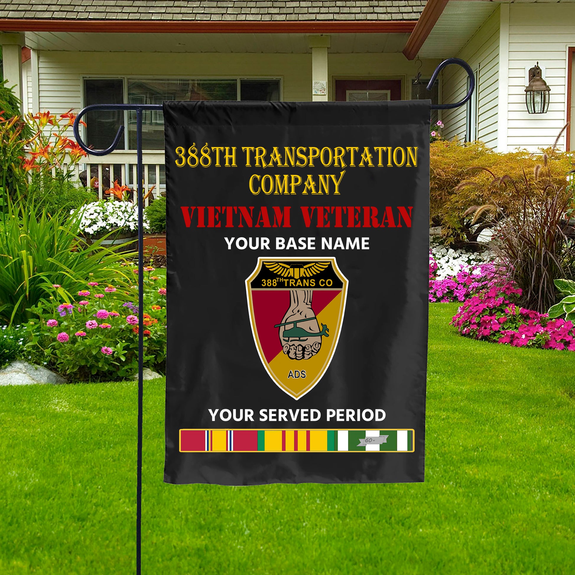 388TH TRANSPORTATION COMPANY DOUBLE-SIDED PRINTED 12"x18" GARDEN FLAG